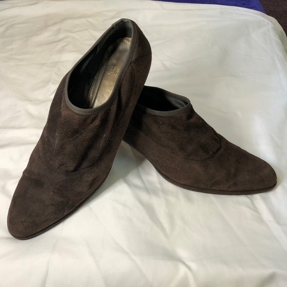 Stuart Weitzman Brown Suede Booties - Picture 1 of 6